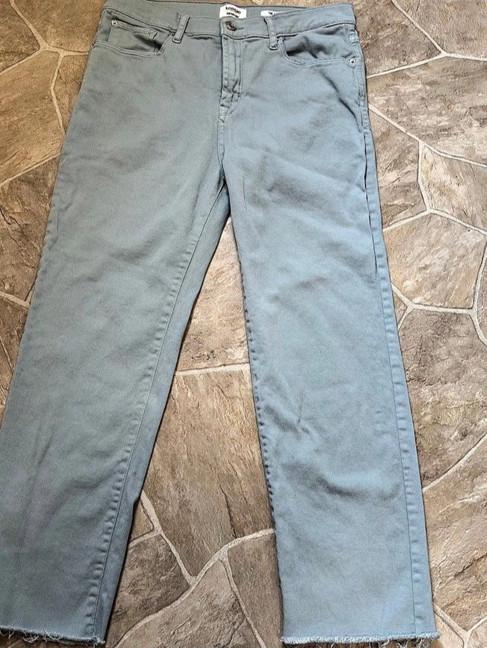 Kensie Vintage Luxe The Slim Straight Leg Jeans Blue Waist 10